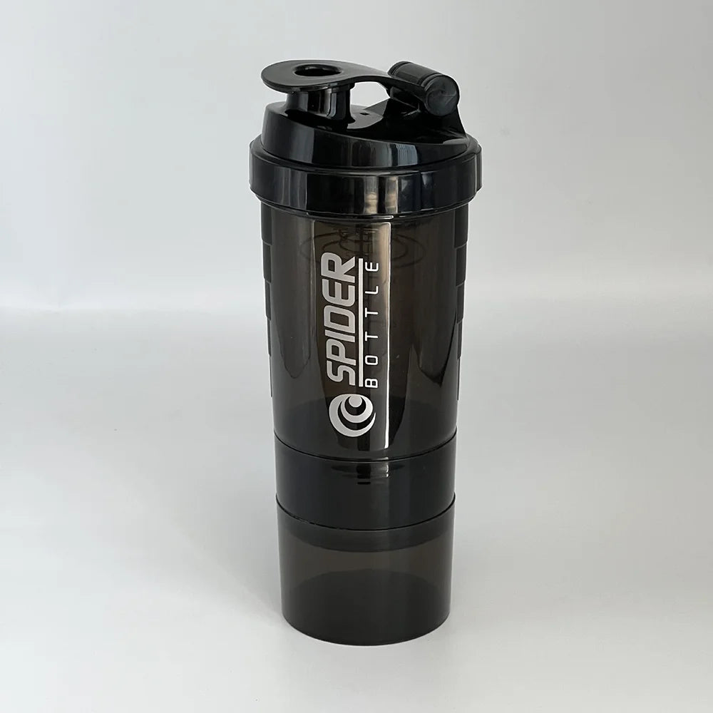 Protein shaker 3-lager i svart